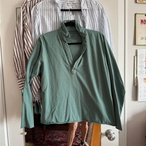 Frank & Eileen Patrick Heritage Jersey in Teal Green Long Sleeve Top